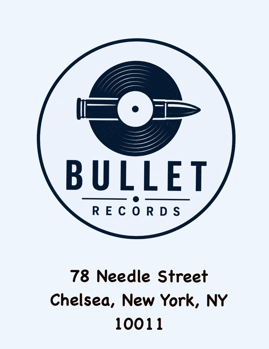 “Bullet Records, Chelsea, NYC” Crewneck T-Shirt