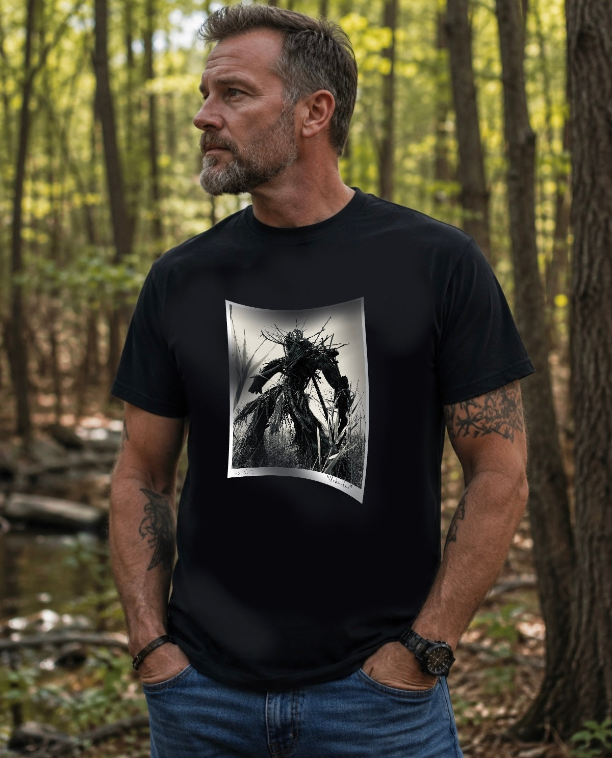“Unbroken"” Original Artwear Heavyweight Crewneck T-Shirt for Men