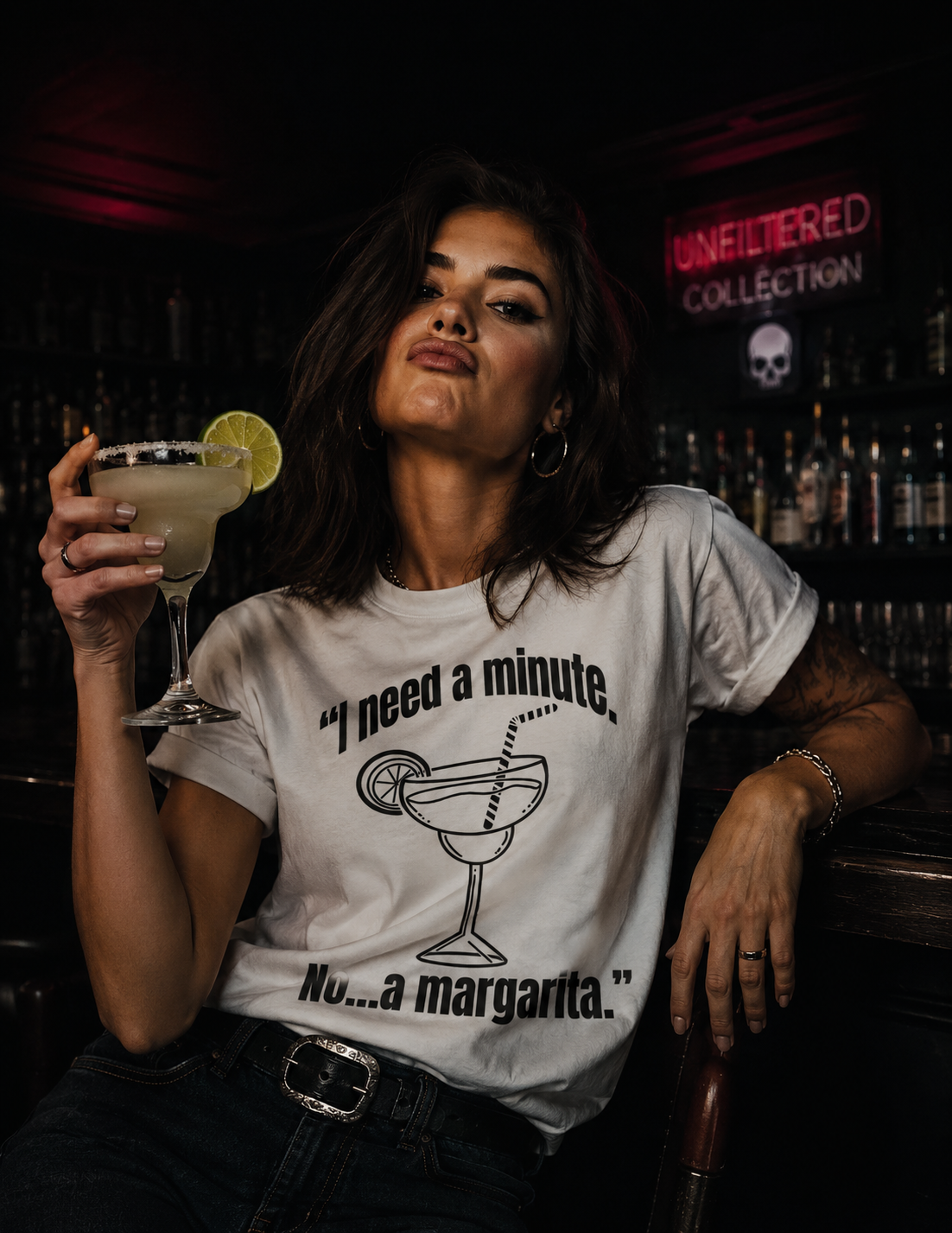 “No…A Margarita” Heavyweight Women’s  Crewneck T-shirt