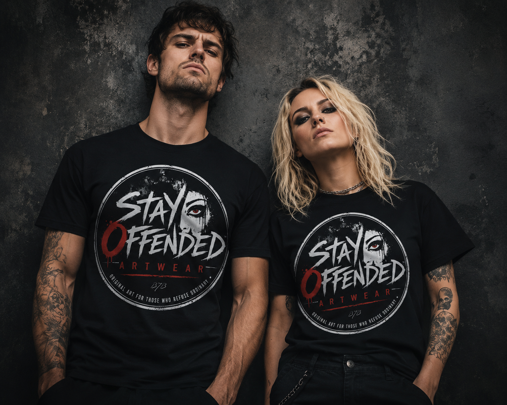 “Stay Offended” Original Artwear Heavyweight Crewneck T-Shirt for Men & Women