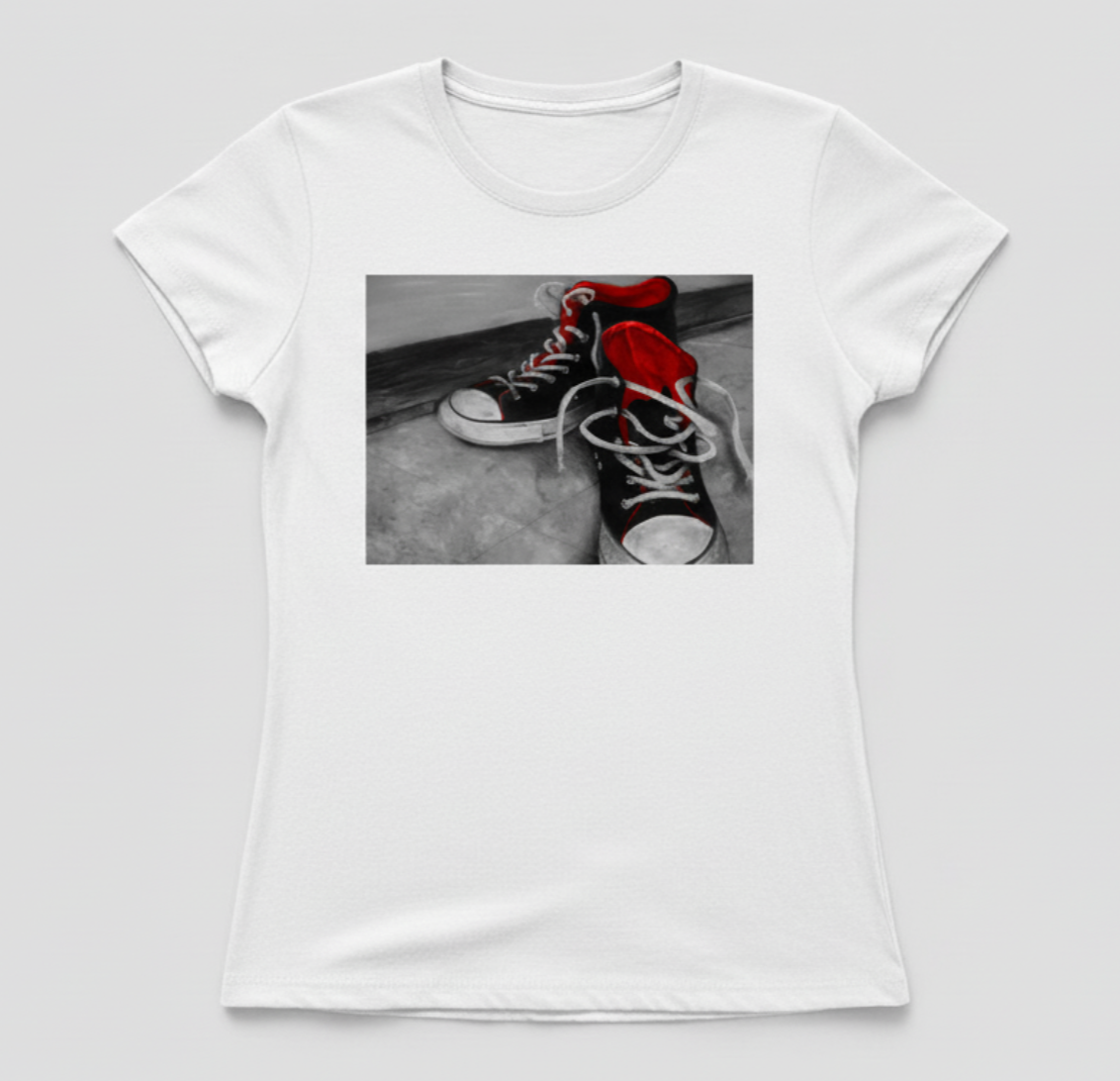 “Jordan 13” Original Artwear: Heavyweight Crewneck T-shirt for Women