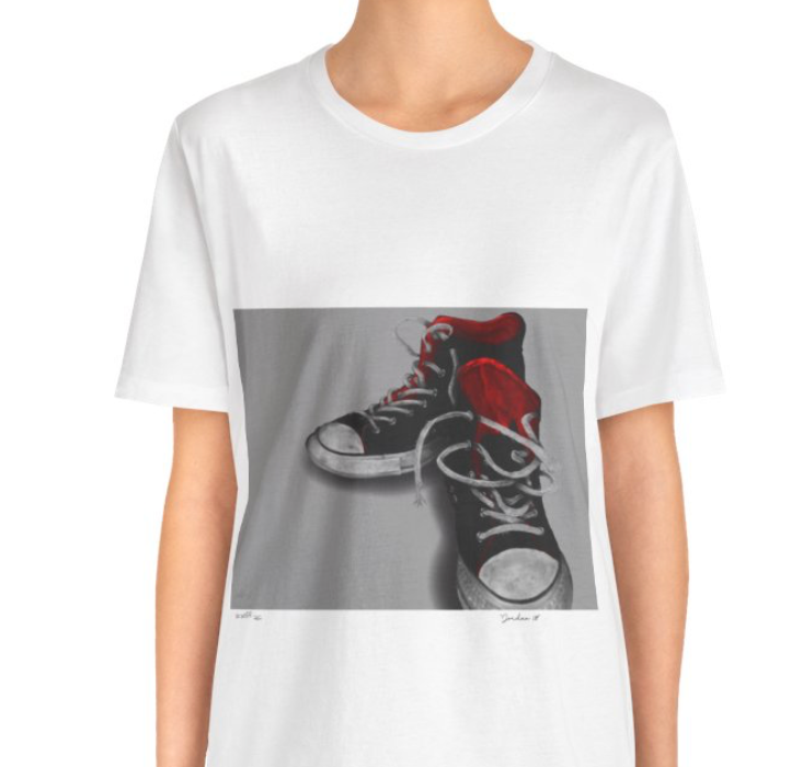 “Jordan 13” Original Artwear: Heavyweight Crewneck T-shirt for Women