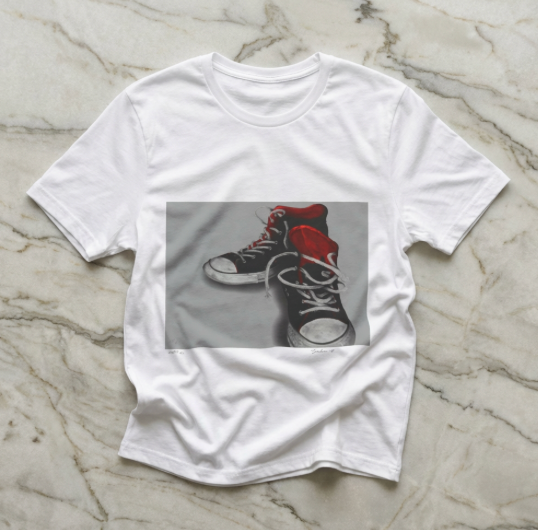 “Jordan 13” Original Artwear: Heavyweight Crewneck T-shirt for Women
