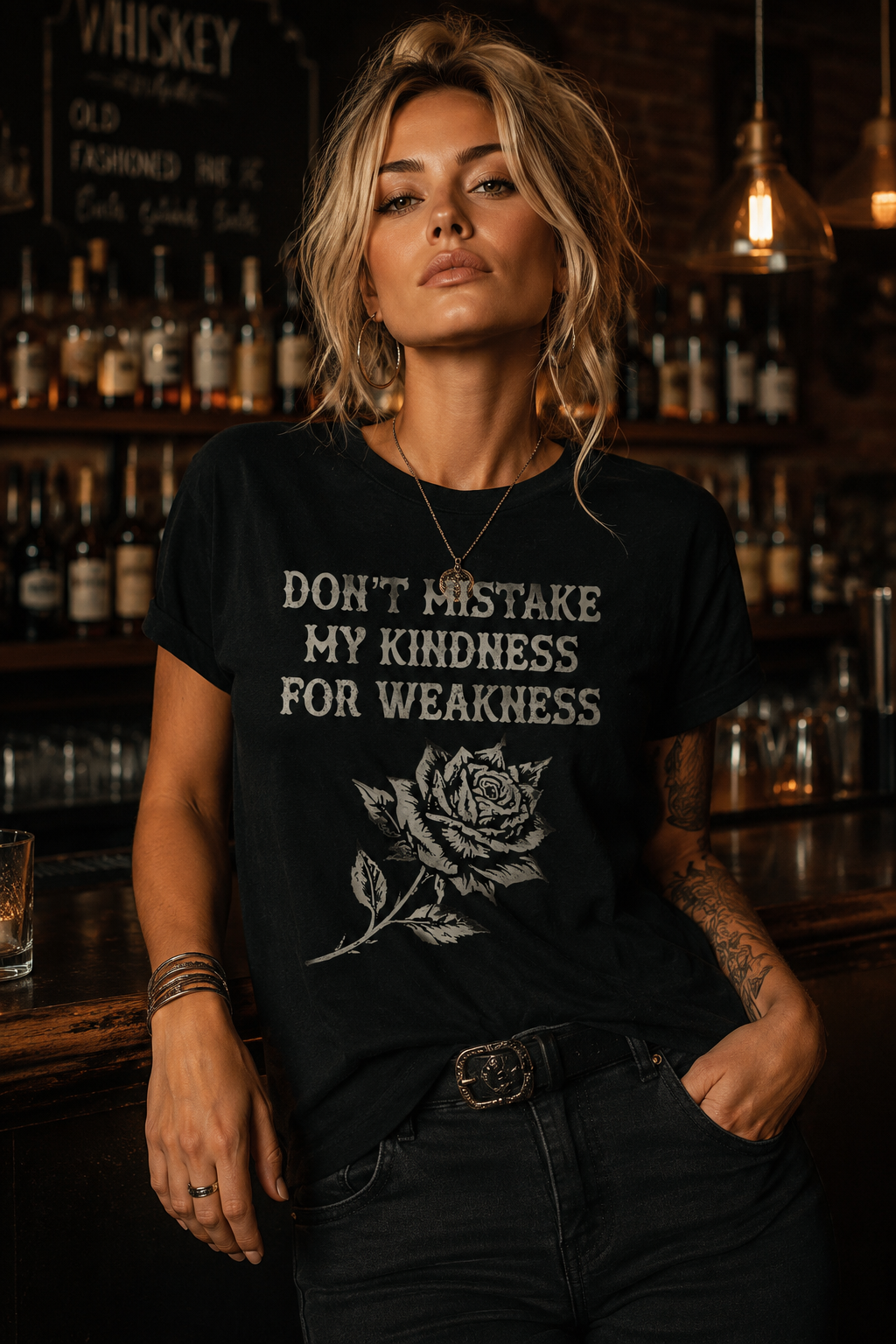 “Weakness” Premium Unisex Crewneck T-shirt | Bella + Canvas 3001