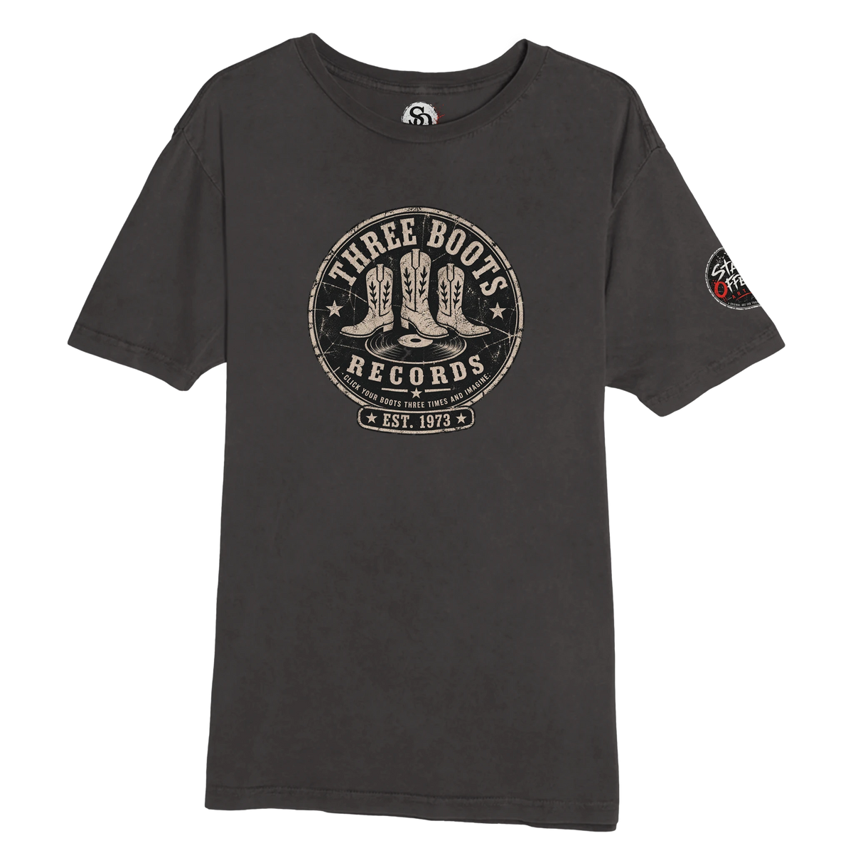3 Boots Records T-shirt product view