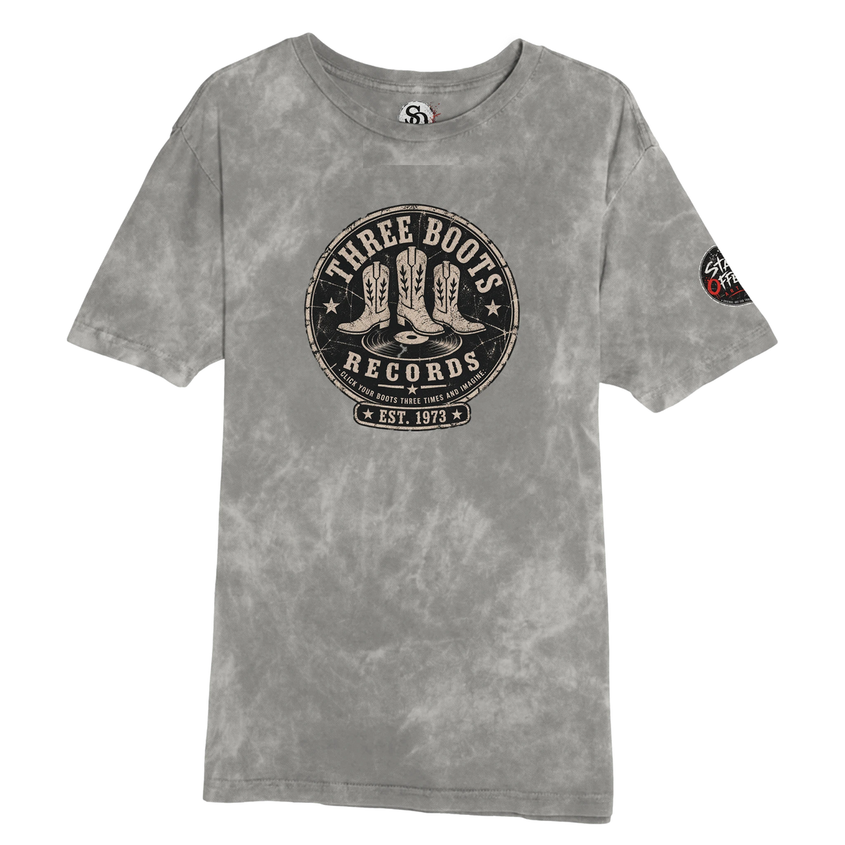 3 Boots Records T-shirt product view