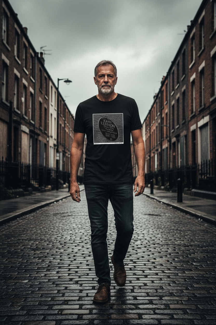 Model wearing the Imagine What If T-shirt
